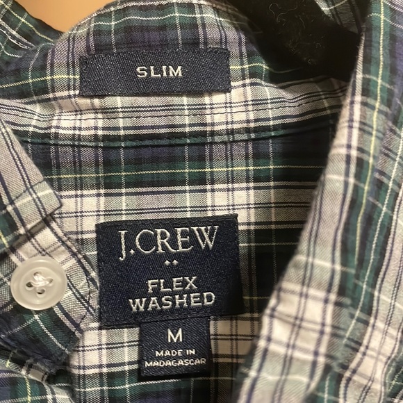 J.CREW Men’s Slim Plaid Flex Washed Long Sleeve Casual Shirt - Picture 5 of 10